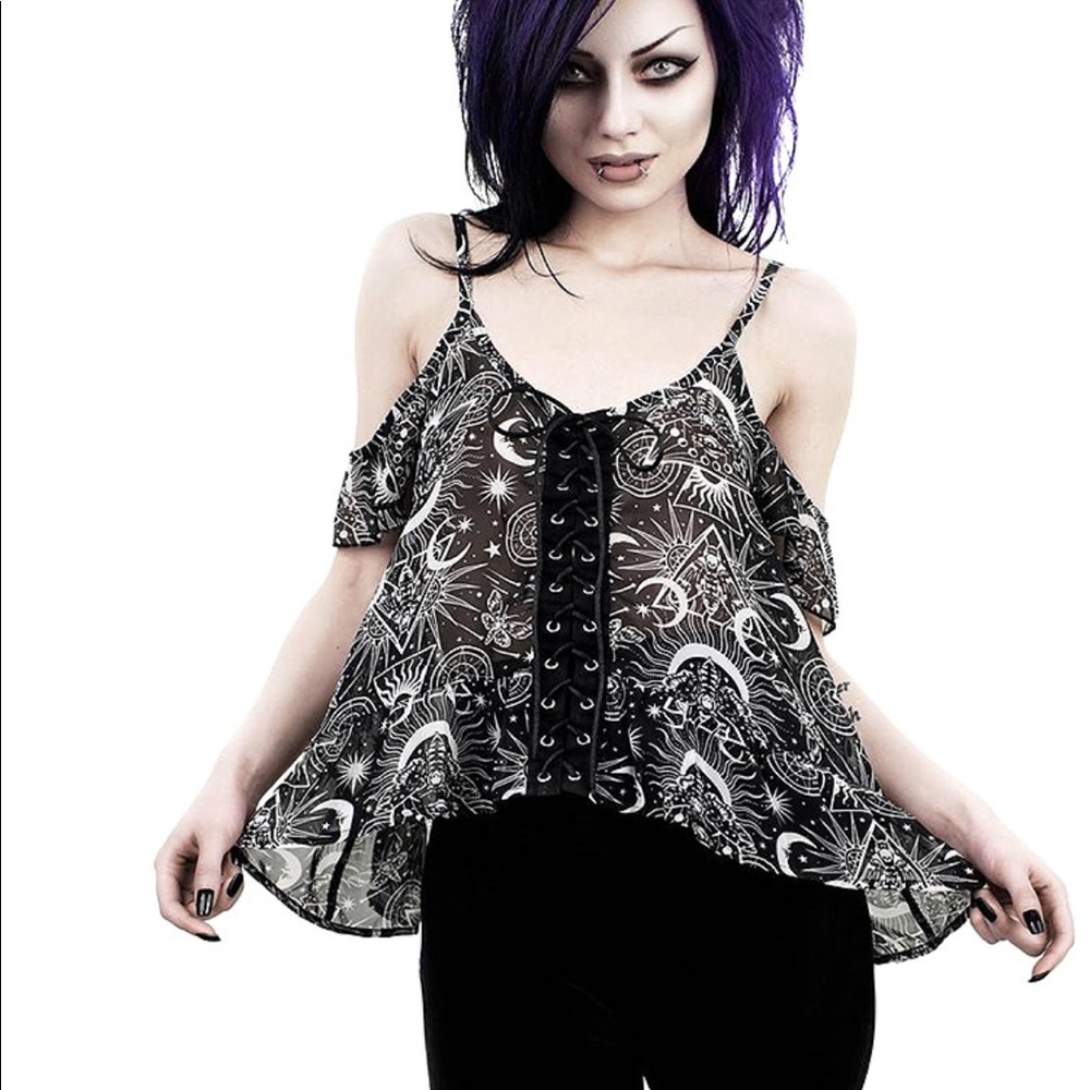 Flowy New Moon Top